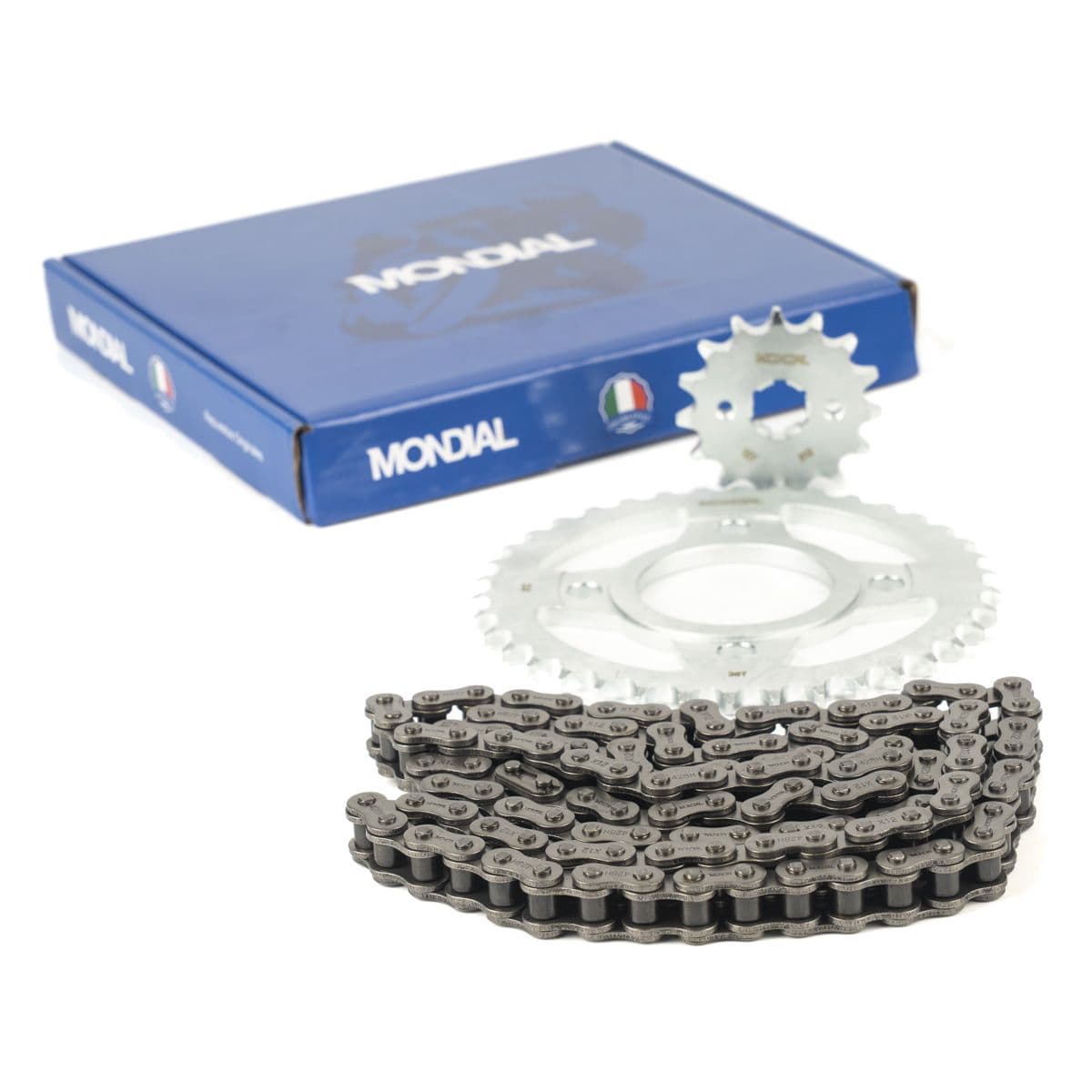 Kit Transmision Corona Cadena Piñon (15/38/428h-118) Mondial