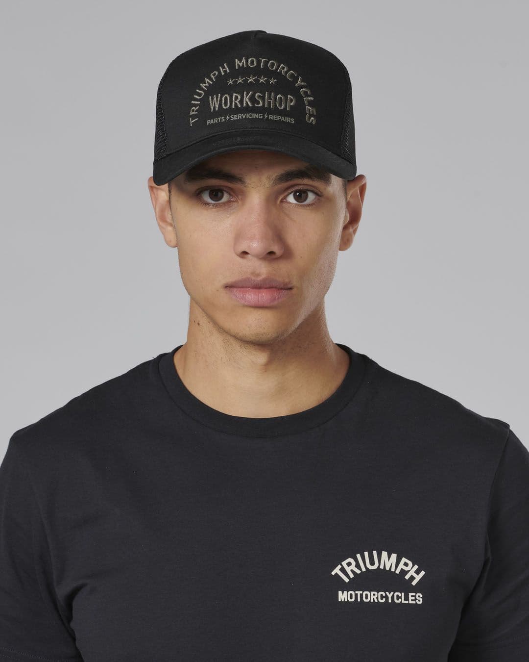 Gorra Trucker Workshop Negro/negro Triumph