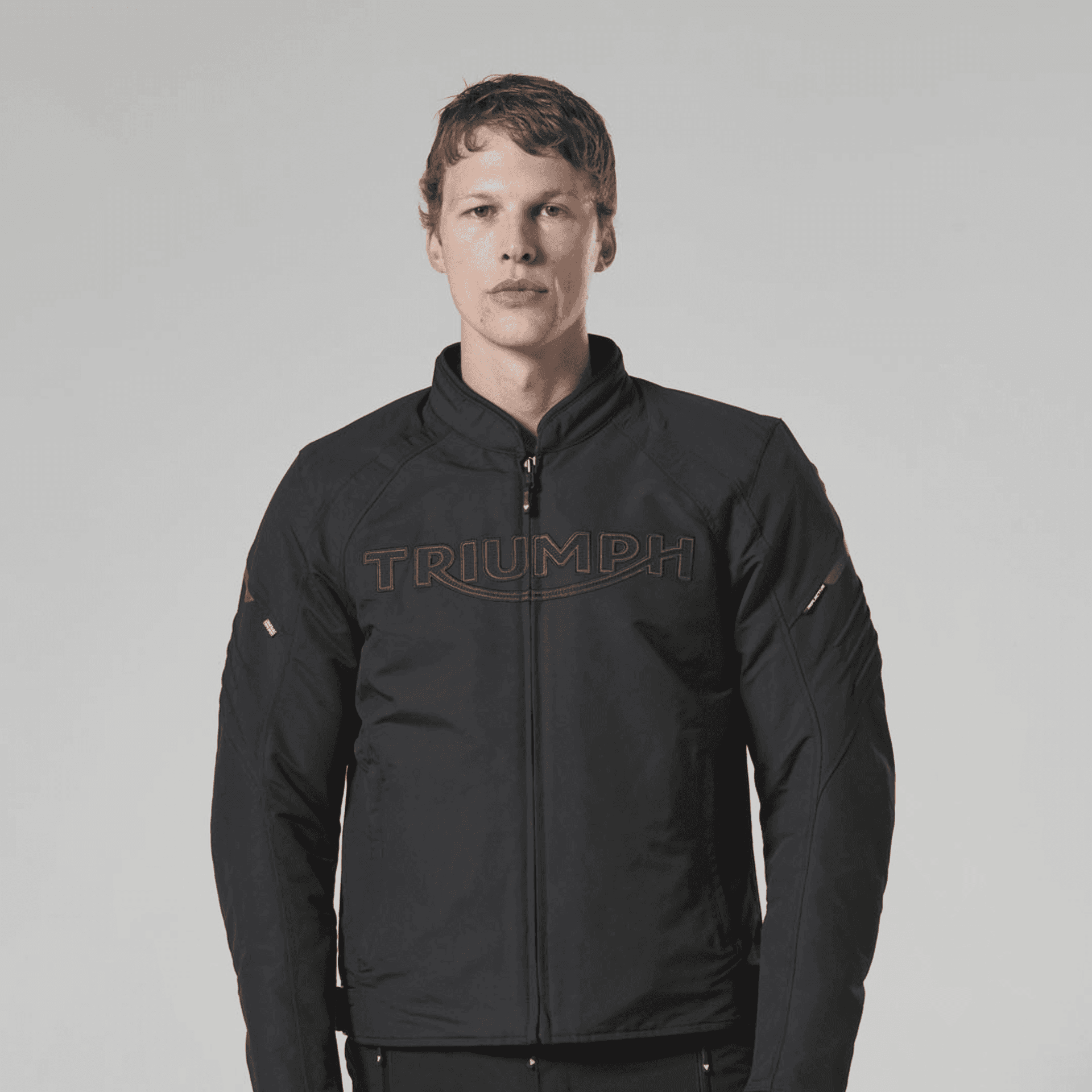 Campera Moto Protecciones Negra Hombre Roadster Triumph