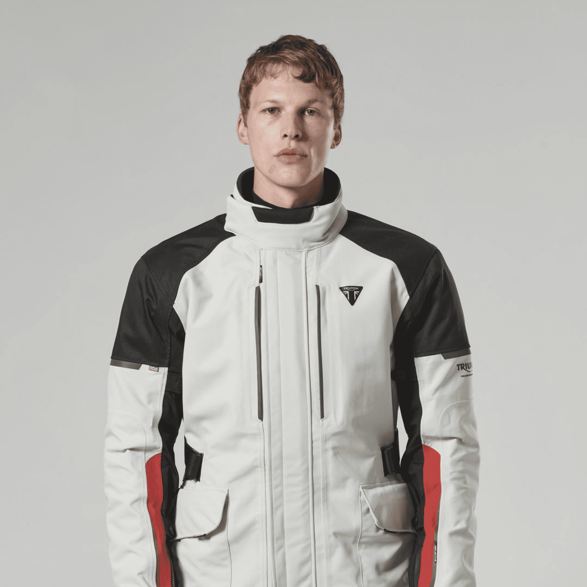 Campera Moto Proteccion Waterproof Gris Tourer Lite Triumph