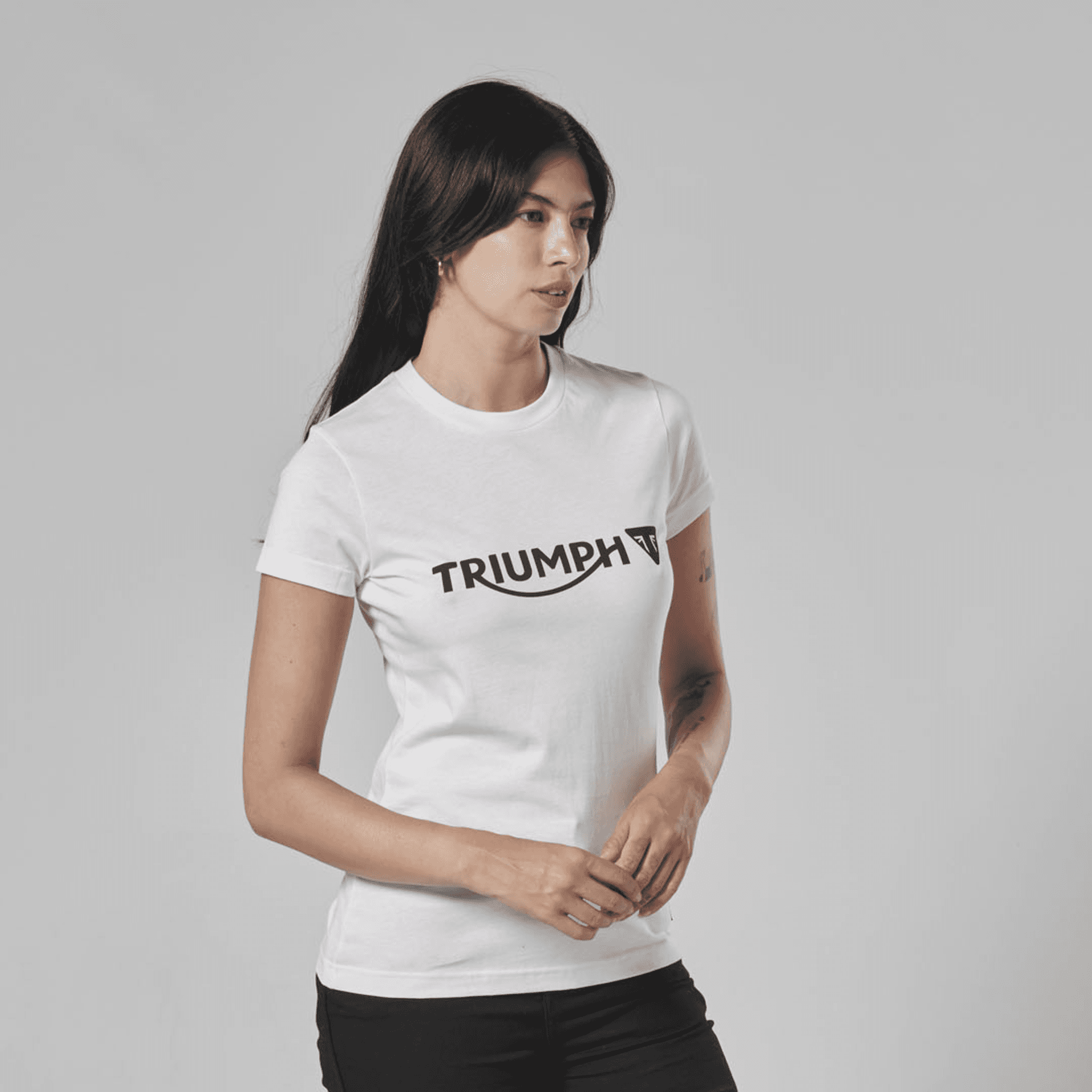 Remera Algodon Mujer Blanca Melrose Triumph Original