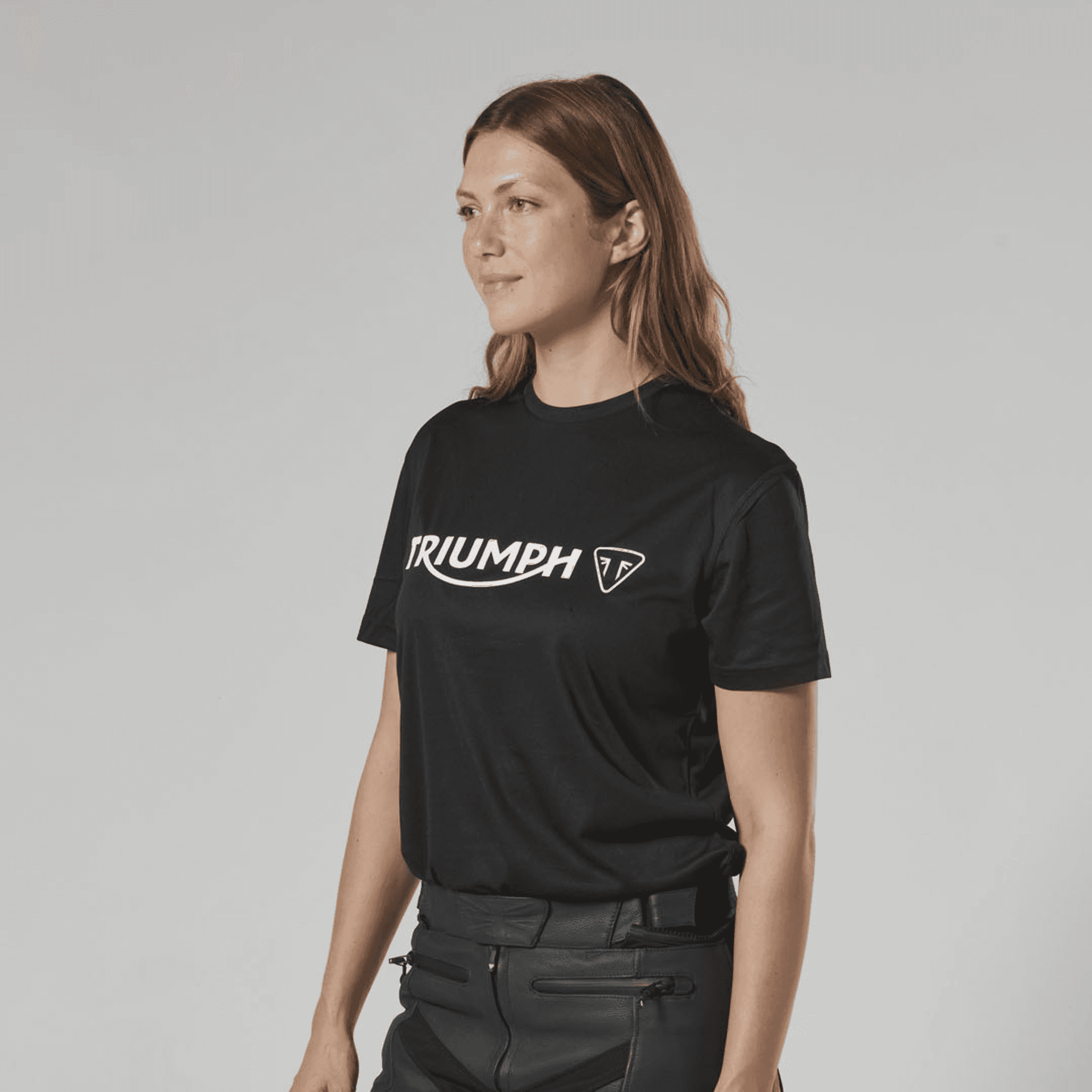 Remera Secado Rapido Manga Corta Negro Triumph Original