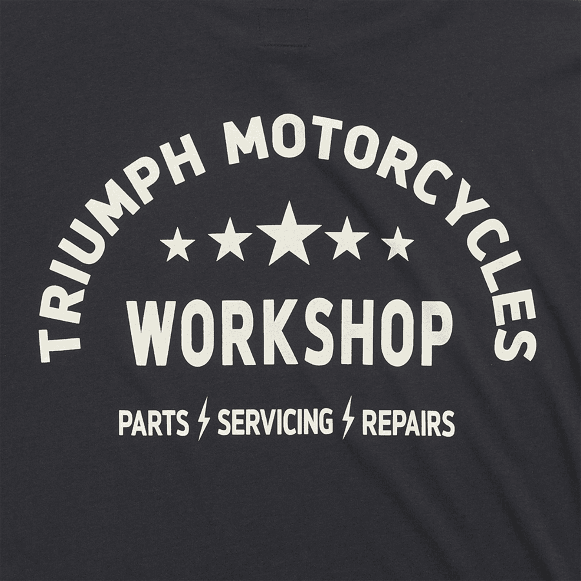 Remera Algodón Hombre Gráficas Negro Blanco Triumph Original